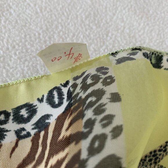 African Safari Animals Rectangular Scarf Made in Korea Polyester Vintage - Picture 5 of 5